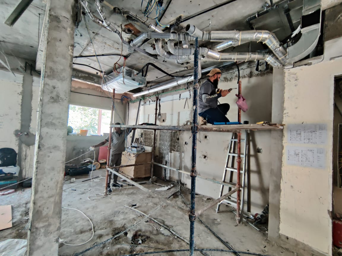 AC Duct Cleaning Worksite